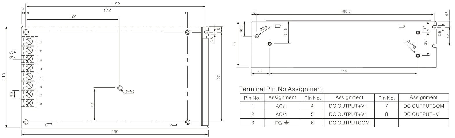 T-120D 120W Triple Output Smps 15amp Ac Switching Power Supply