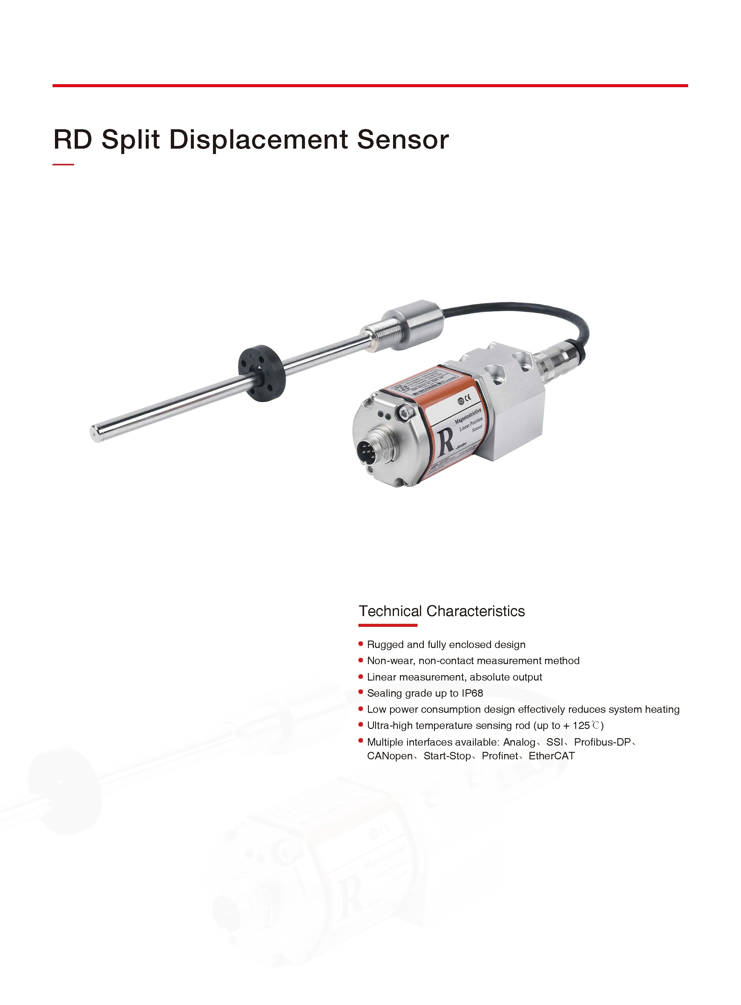 RD Series Split Displacement Sensor