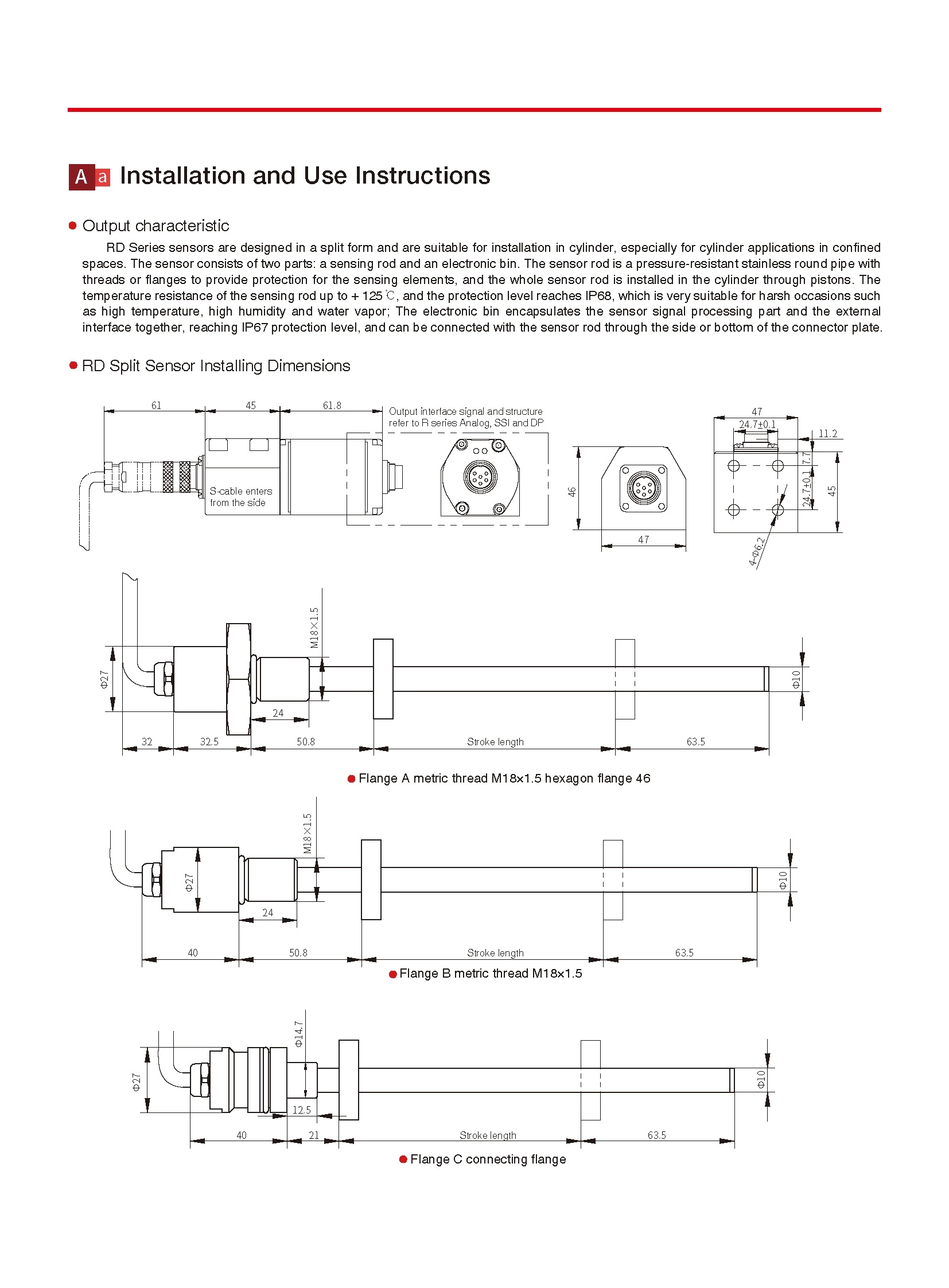RD Series Split Displacement Sensor