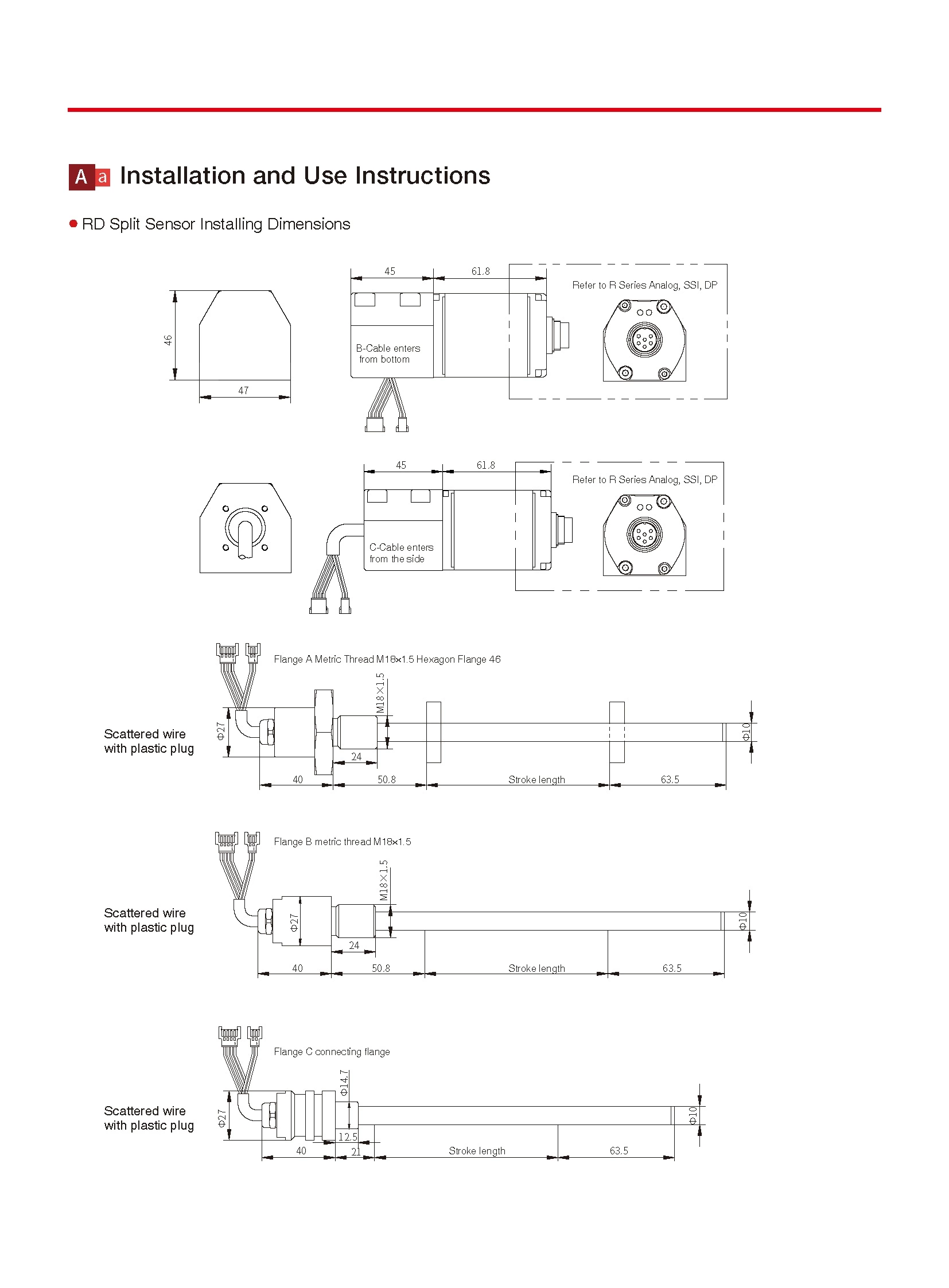 RD Series Split Displacement Sensor