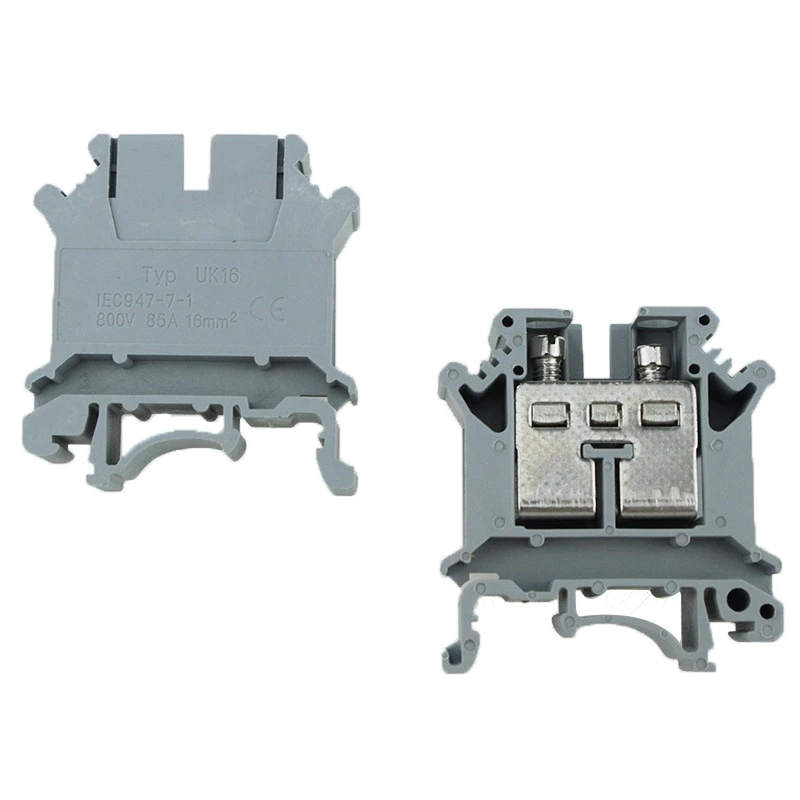UK 16 Screw Connection Electric Terminal Block din rail