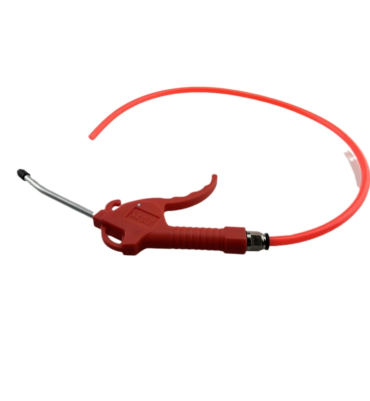 Shanneisi pneumatic dust blowing gun AR-TS red plastic air gun with short mouth and long mouth for dust removal, air blowing, and water removal Air duster short nozzle+8mm quick connector