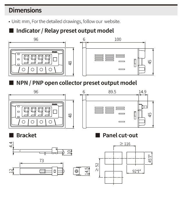 MT4W Series Digital Multi Pannel Meters Counter