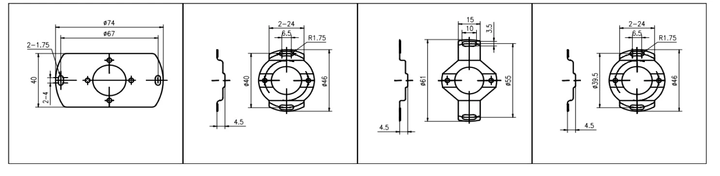 IHU4808 motor Encoder rotary encoders Outer diameter 48mm Hollow Shaft Encoder