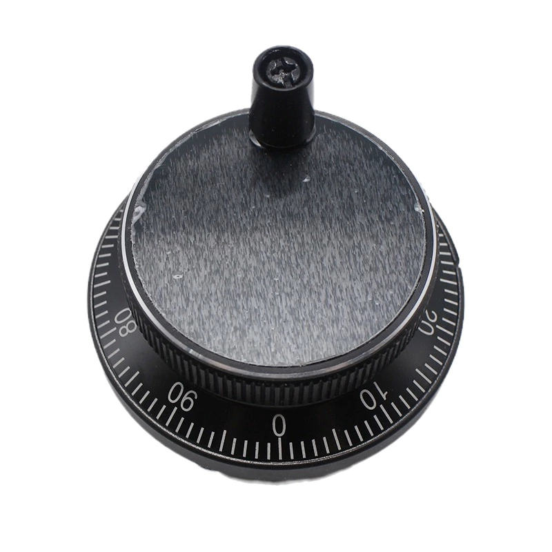 Handlewheel Generator Pulse 60mm 100ppr Black Metal Jog Encoder YMA600-MB-100B-5L