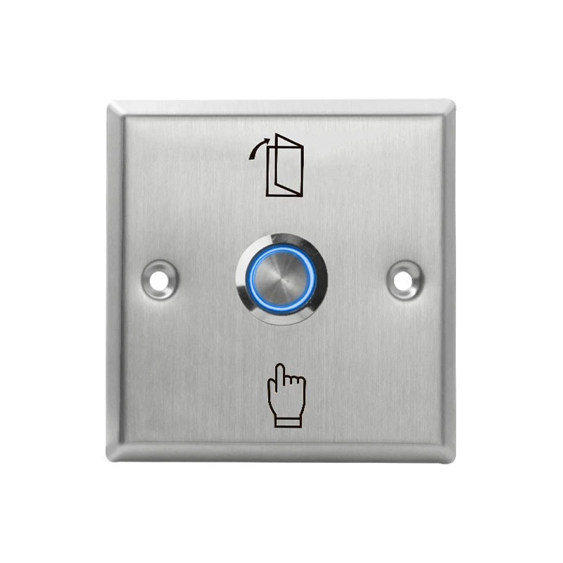 86 Type Stainless Steel Self Reset with Lamp DC12V Access Control Switch Exit Button