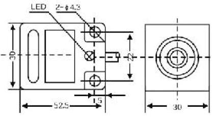 LMF7-3015PC 15mm Detection Distance Angular Column Type Proximity Switch