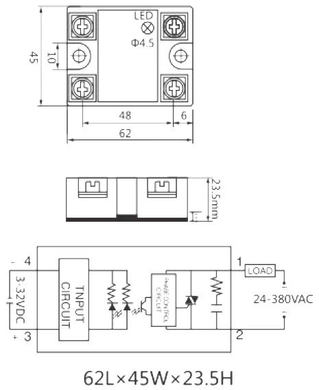 SSR-80DA-P Non-Zero Crossing Type Single Phase Ssr Relay