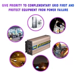 SGPC 1000W Pure Sine Wave Inverter With UPS Inverter 12V 220V Solar Inverter Battery Charger High Frequency