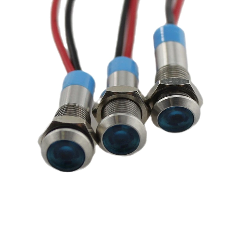 DC12V 6mm Mini Metal Indicator Light waterproof indicator light signal lamp IP68 IK10 signal pilot lamp