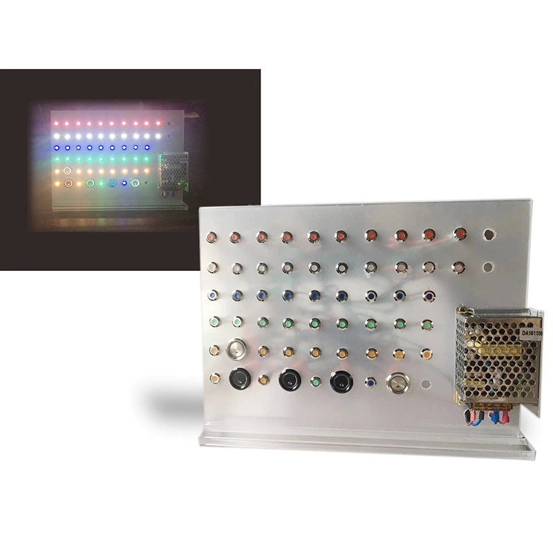 8mm Indictor display panel with Multicolor Metal Push Button Switches