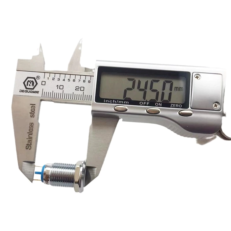 ABI12C-P1 12mm LED White IP67 Brass Type Indicator Light