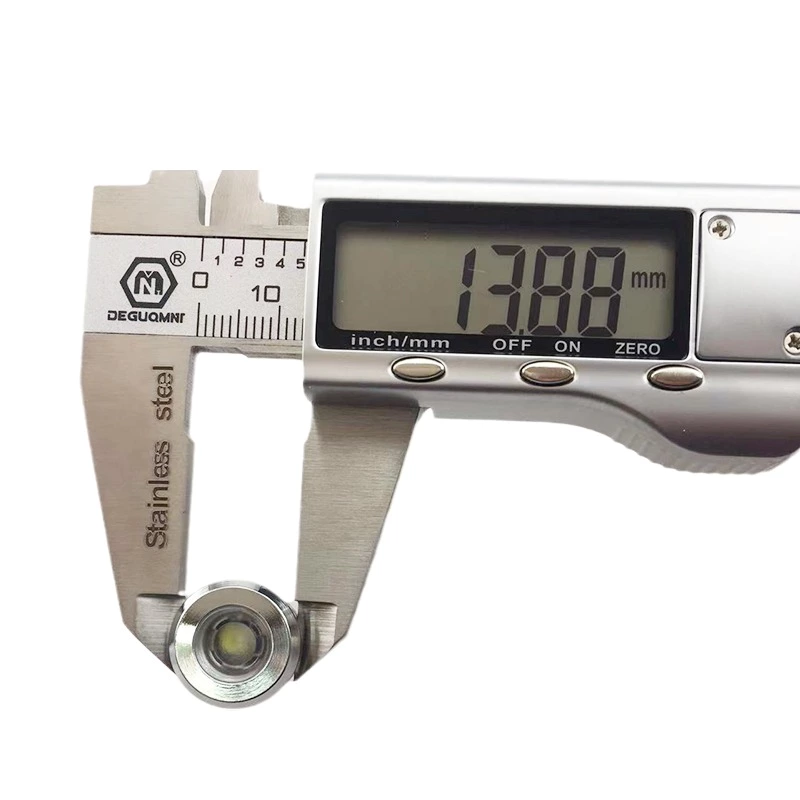 ABI12C-P1 12mm LED White IP67 Brass Type Indicator Light