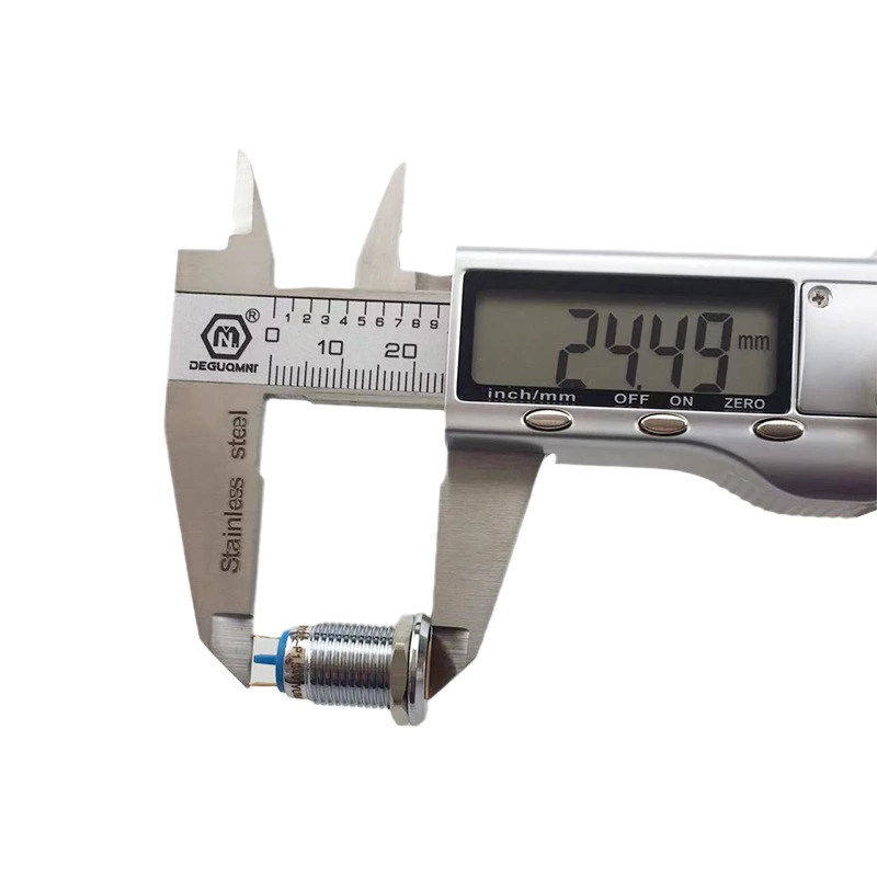 ABI12C-P1 12mm LED Green IP67 Brass Type Indicator Light