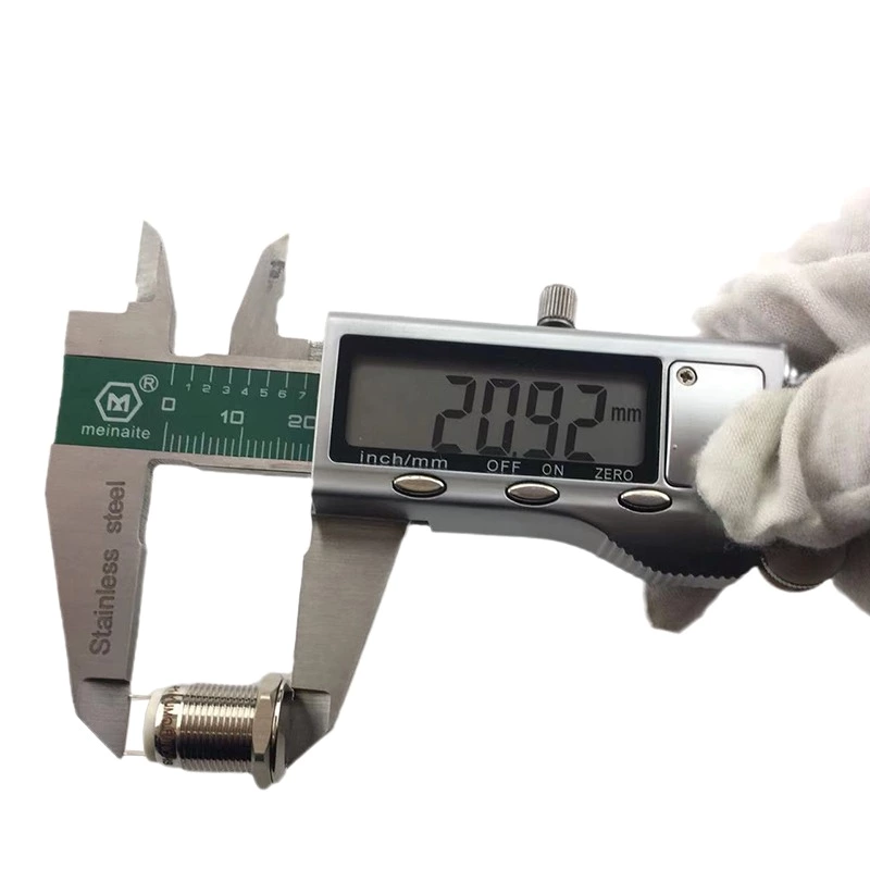 IP67 12mm Flat Copper Plating Momentary Metal Push Button Switch without light Indicator