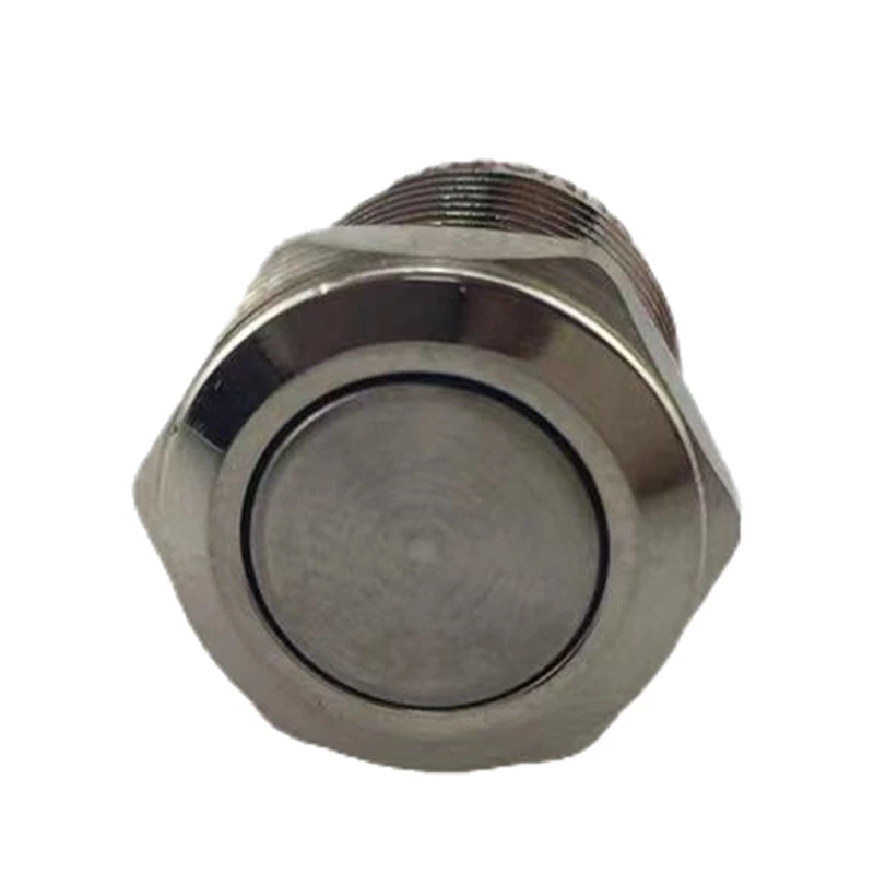 IP67 12mm Flat Copper Plating Momentary Metal Push Button Switch without light Indicator