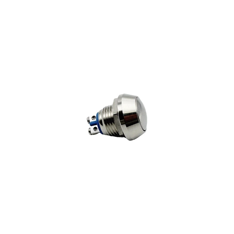 IP67 12mm Stainless Steel RoHS Screw Terminal Ball Copper Plating Momentary Metal Push Button Switch