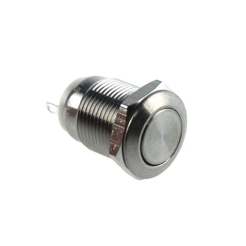 ABS12S series stainless steel 12mm flat type metal push button switch
