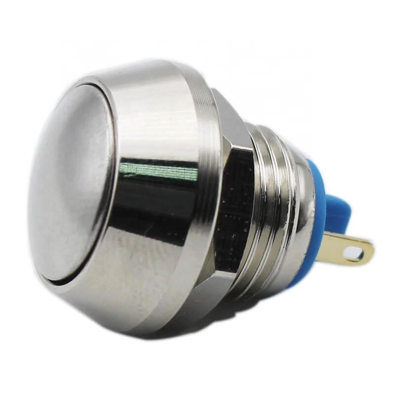ABS12S-Q1 12mm Momentary 220VAC stainless steel ball head push button