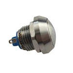 IP67 12mm Stainless Steel RoHS Screw Terminal Ball Copper Plating Momentary Metal Push Button Switch