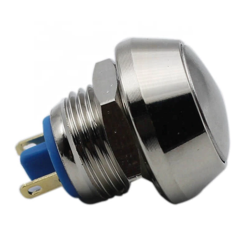 ABS12S-Q1 12mm Momentary 220VAC stainless steel ball head push button