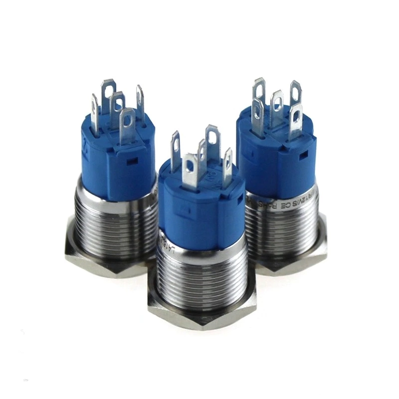 16mm ABS16-SP11ERG anti-vandal double color waterproof led push button switch