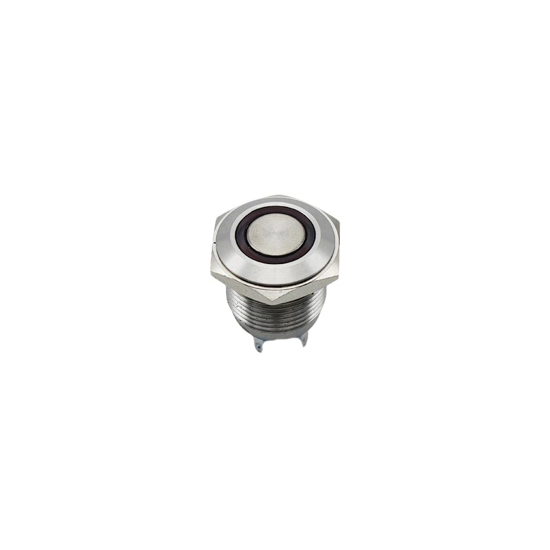 16mm ABS16S-P1-E Ring Red LED IP67 Metal Push Button