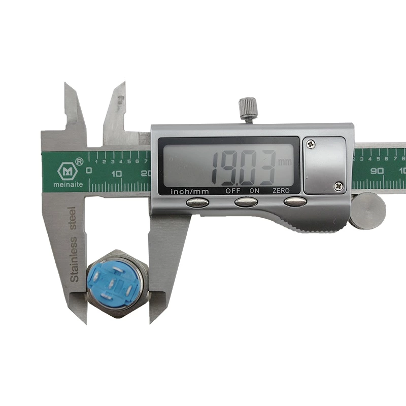 16mm IP67 IK10 Waterproof LED Latching Metal Push Button Switch