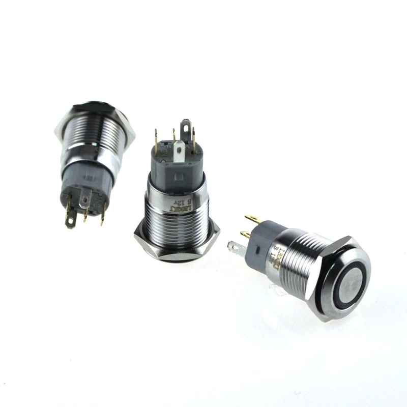 16mm ABS16s-P11Z-E ring LED IP67 Metal Push Button