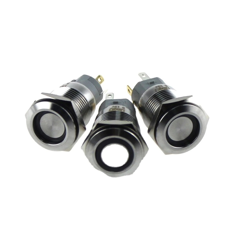 16mm ABS16s-P11Z-E ring LED IP67 Metal Push Button