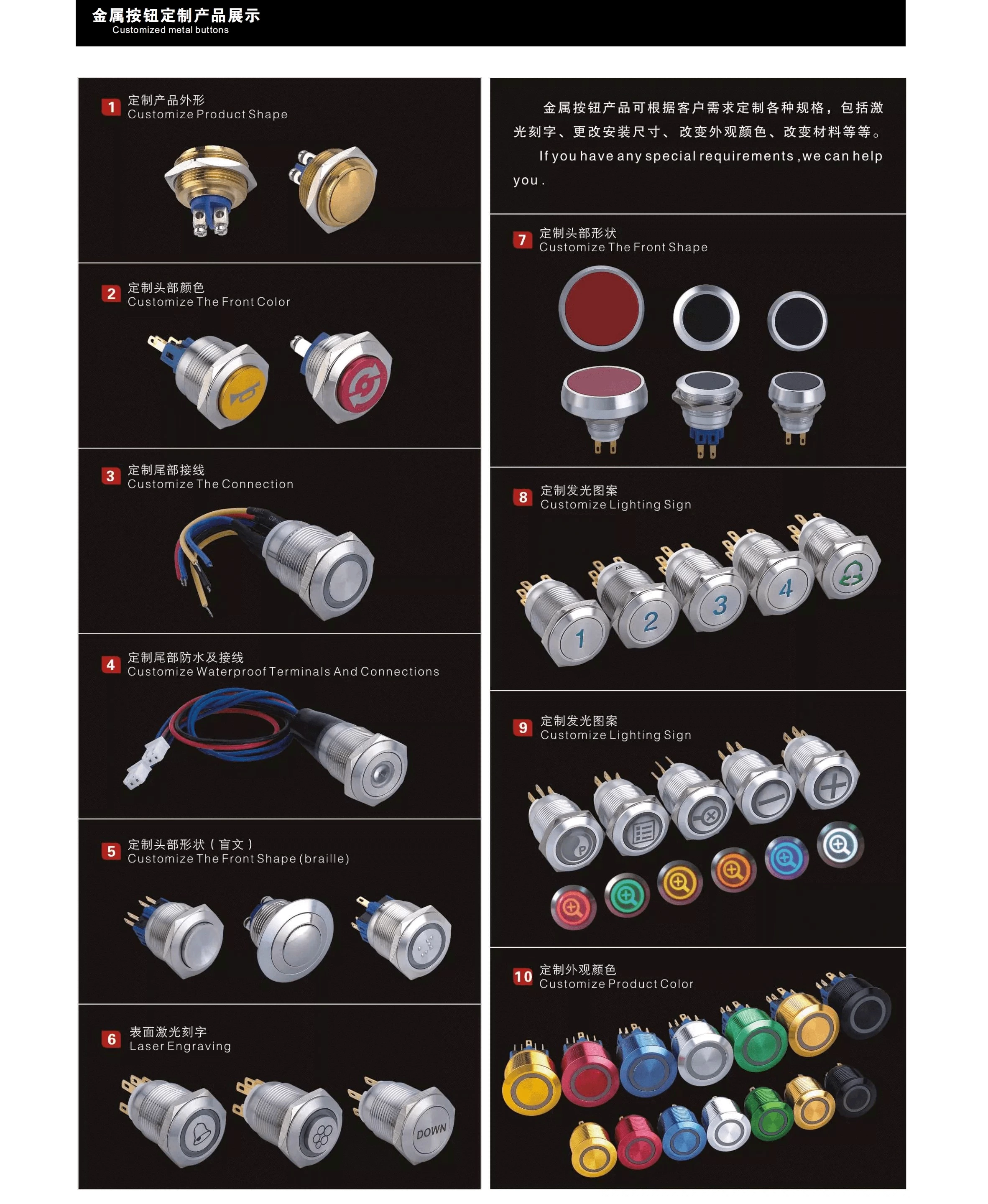 ABI16S-P1 16mm Stainless steel Series LED IP67 Indicator lamp