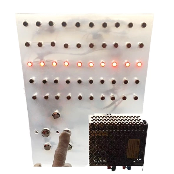 Display Panel with Multicolor Metal Push Button Switch