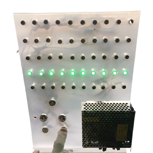 Display Panel with Multicolor Metal Push Button Switch