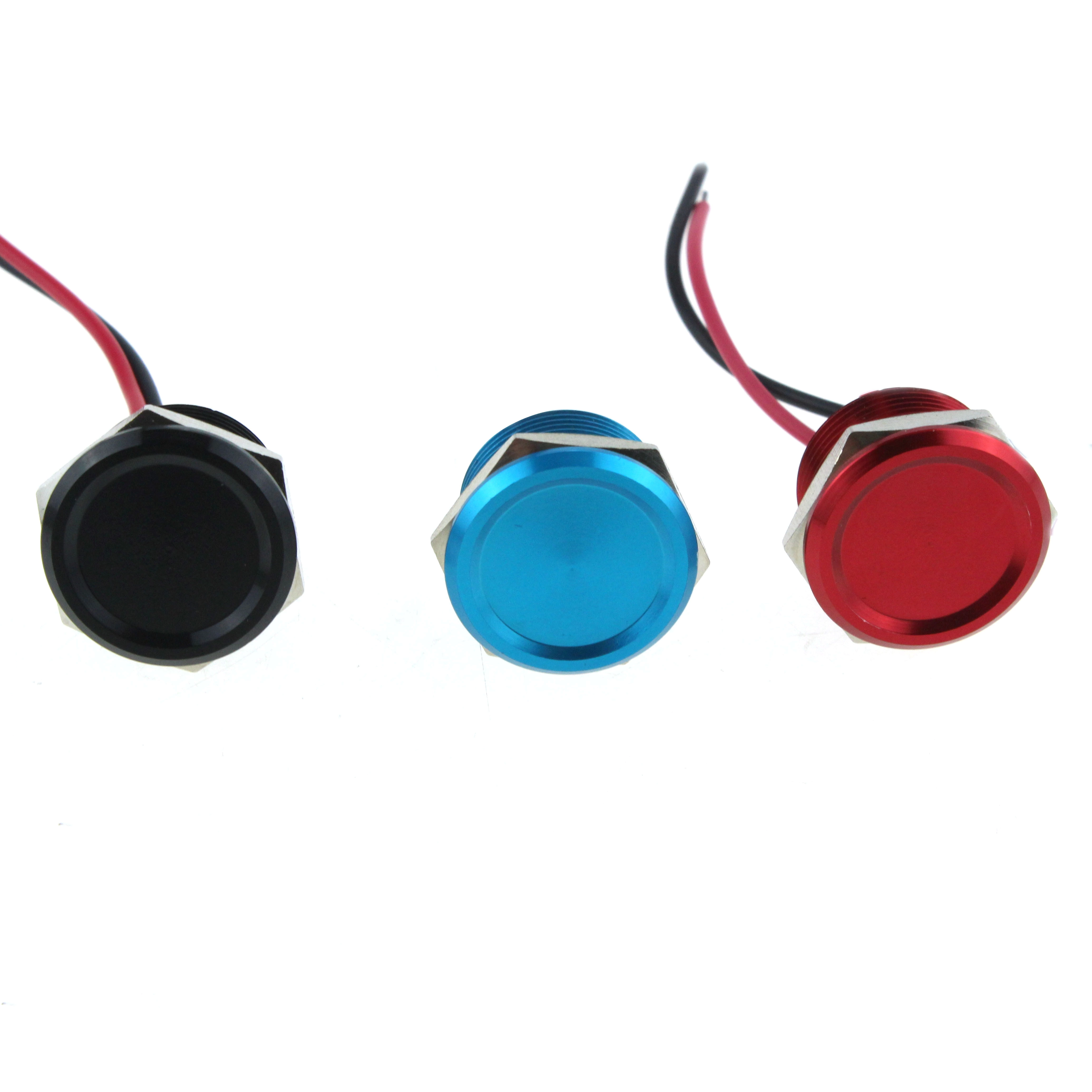 Waterproof Piezo Switch Flat Head Aluminum Momentary Piezo Switch