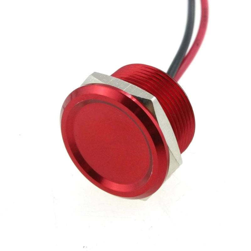 Waterproof Piezo Switch Flat Head Aluminum Momentary Piezo Switch