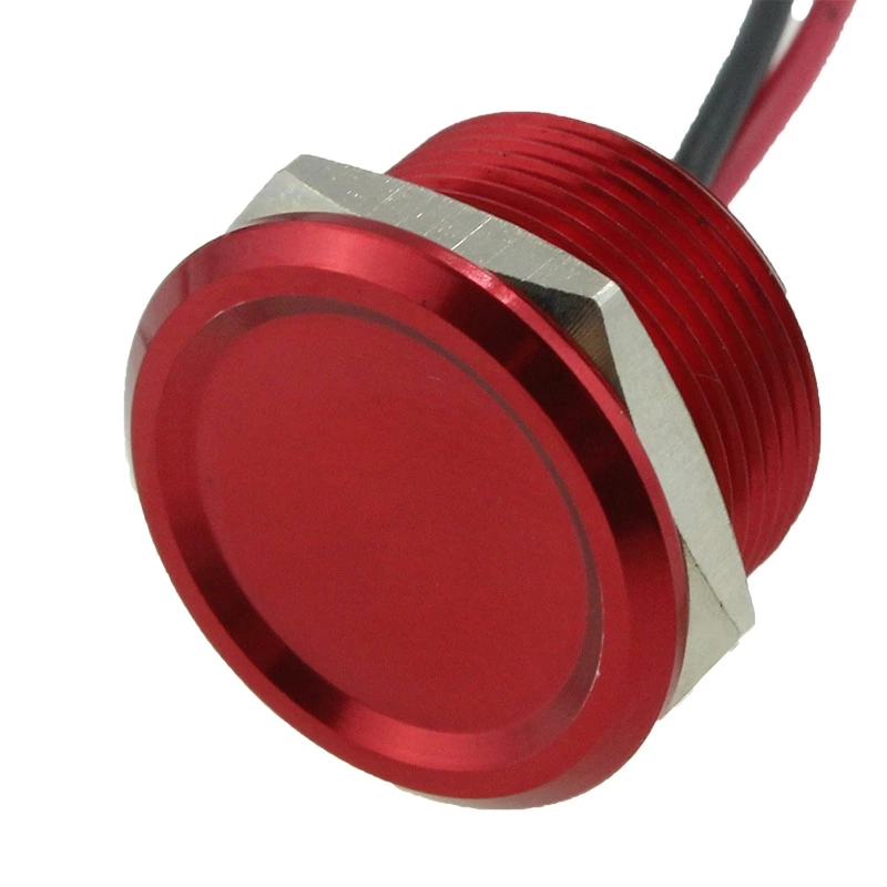 Waterproof Piezo Switch Flat Head Aluminum Momentary Piezo Switch