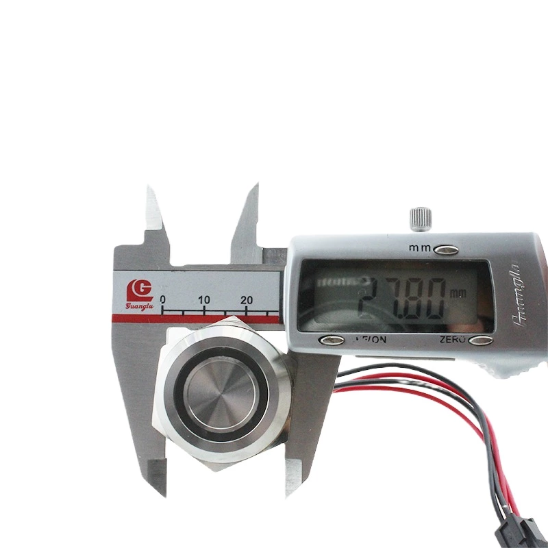 IP68 28mm 100mA 24VAC/DC Momentary stainless steel piezo switch