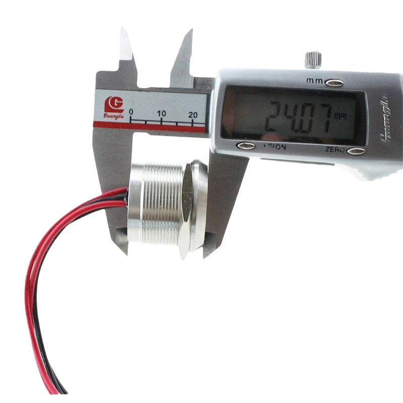 IP68 28mm 100mA 24VAC/DC Momentary stainless steel piezo switch