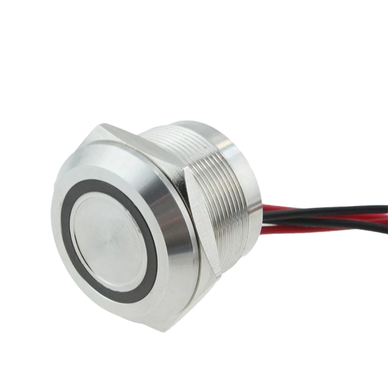 IP68 28mm 100mA 24VAC/DC Momentary stainless steel piezo switch